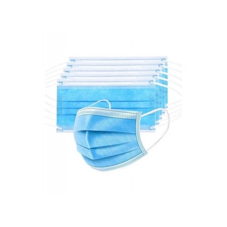 MASQUE CHIRURGICAL ÉLASTIQUE BLEU TYPE II 3PLIS