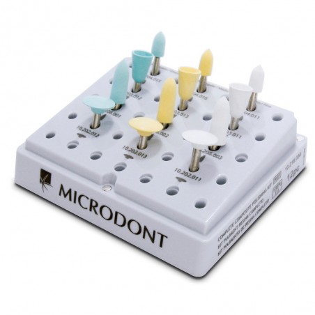 KIT POLISSAGE COMPLET MICRODONT (4 SHAPES - COARSE-MEDIUM-FINE)    12PCS