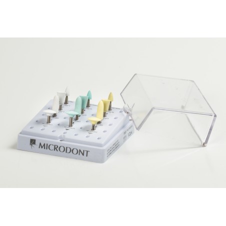 KIT POLISSAGE COMPLET MICRODONT (4 SHAPES - COARSE-MEDIUM-FINE)    12PCS