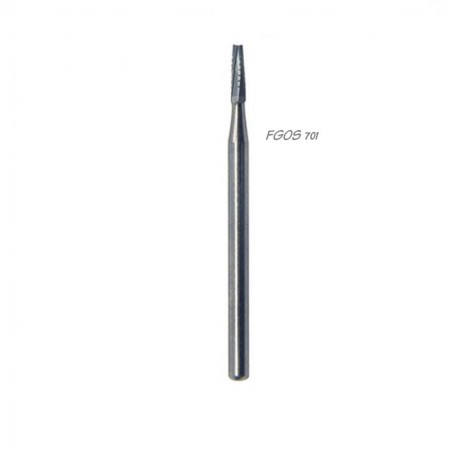 FGOS 701 - 12 FRAISE CHIRURGIE CYLINDRIQUE COL LONG MICRODONT