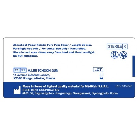 POINTE PAPIER ABSORBANT GRADUÉE 25-02 SAFE-ENDO